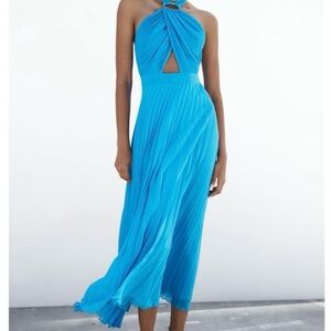 Zara Vibrant Blue Midi Dress